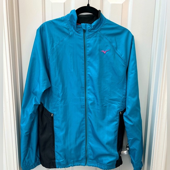 EUC Mizuno Women's Jacket Electric Blue and Black Size Medium - Picture 1 of 10